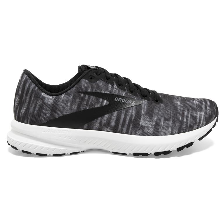 Brooks LAUNCH 7 Road Running Shoes Womens Online - Marble Black/Grey/White (IRQ652187)
